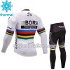 Conjunto Maillot + culotte largo ciclismo Invierno Termico 2017 Bora-Hansgrohe Niños N002